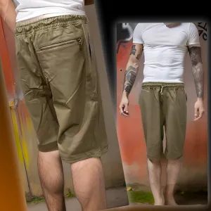 ^ABLANCHE^ ~KHAKI PLEATHER~ LINED SHORTS FOR MEN (CASUAL)