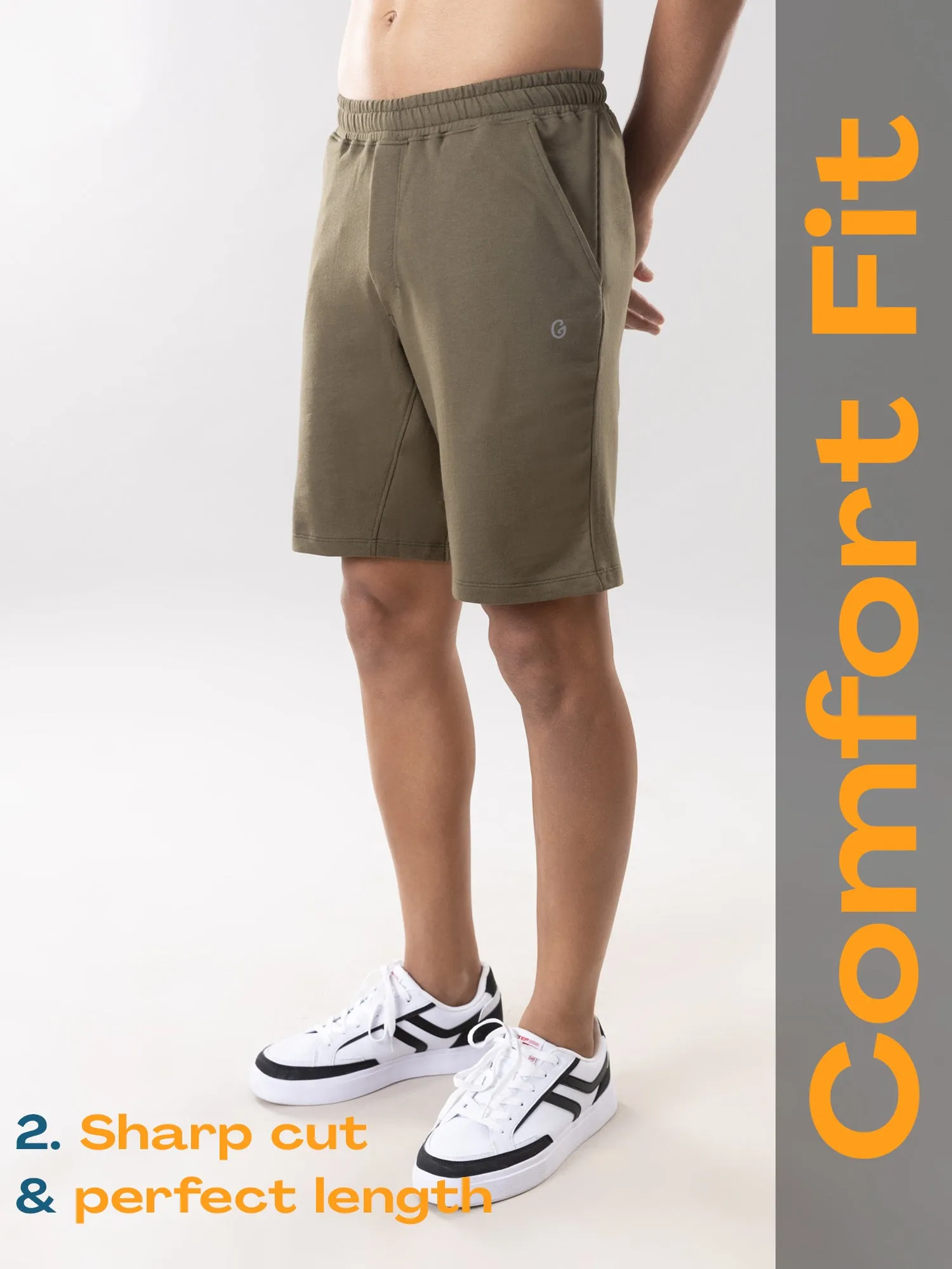 Anti Stain & Anti Odor Shorts with SAC Tech & Smart Pocket - Dark Olive