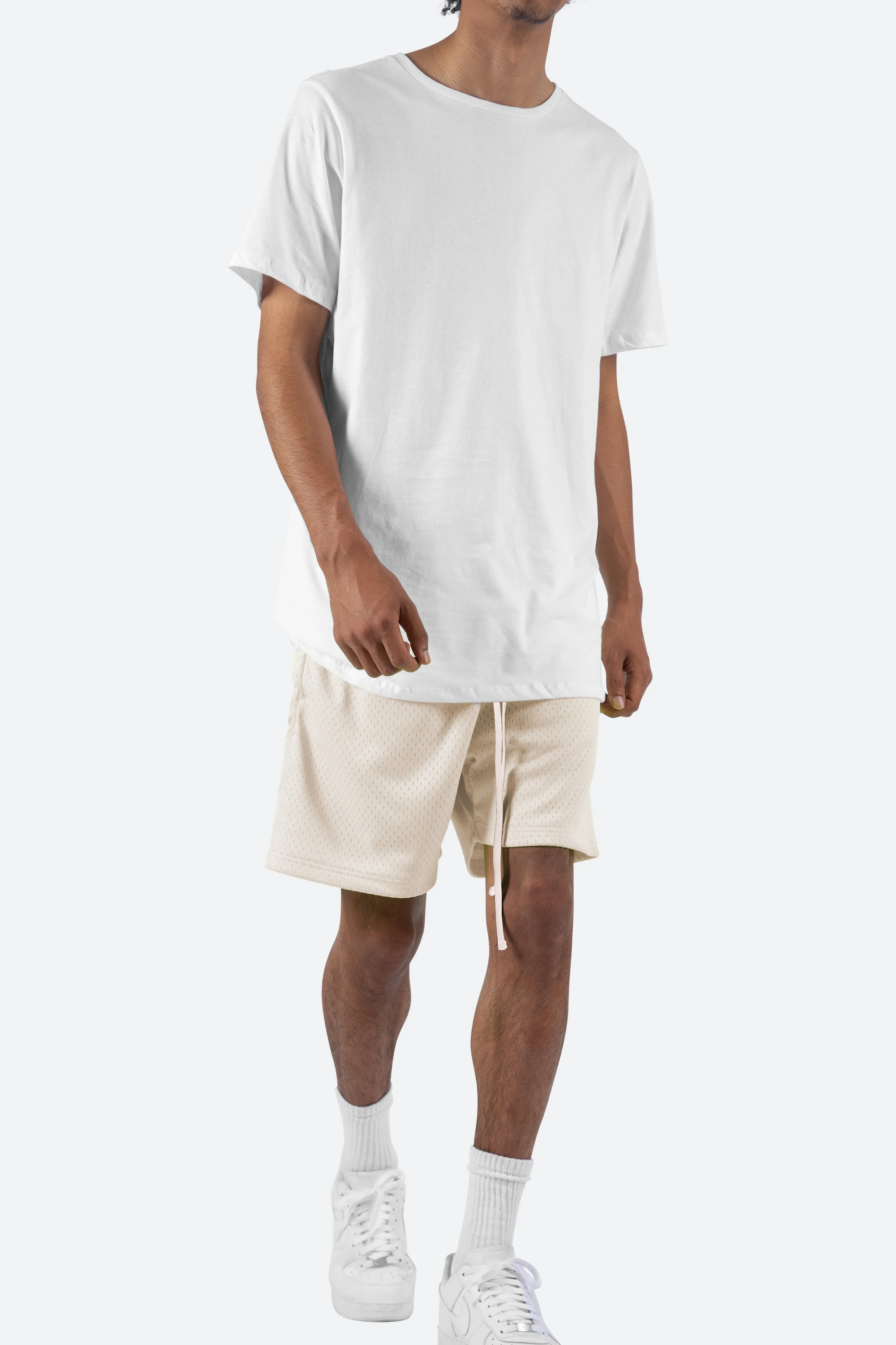 Athletic Mesh Shorts - Off White