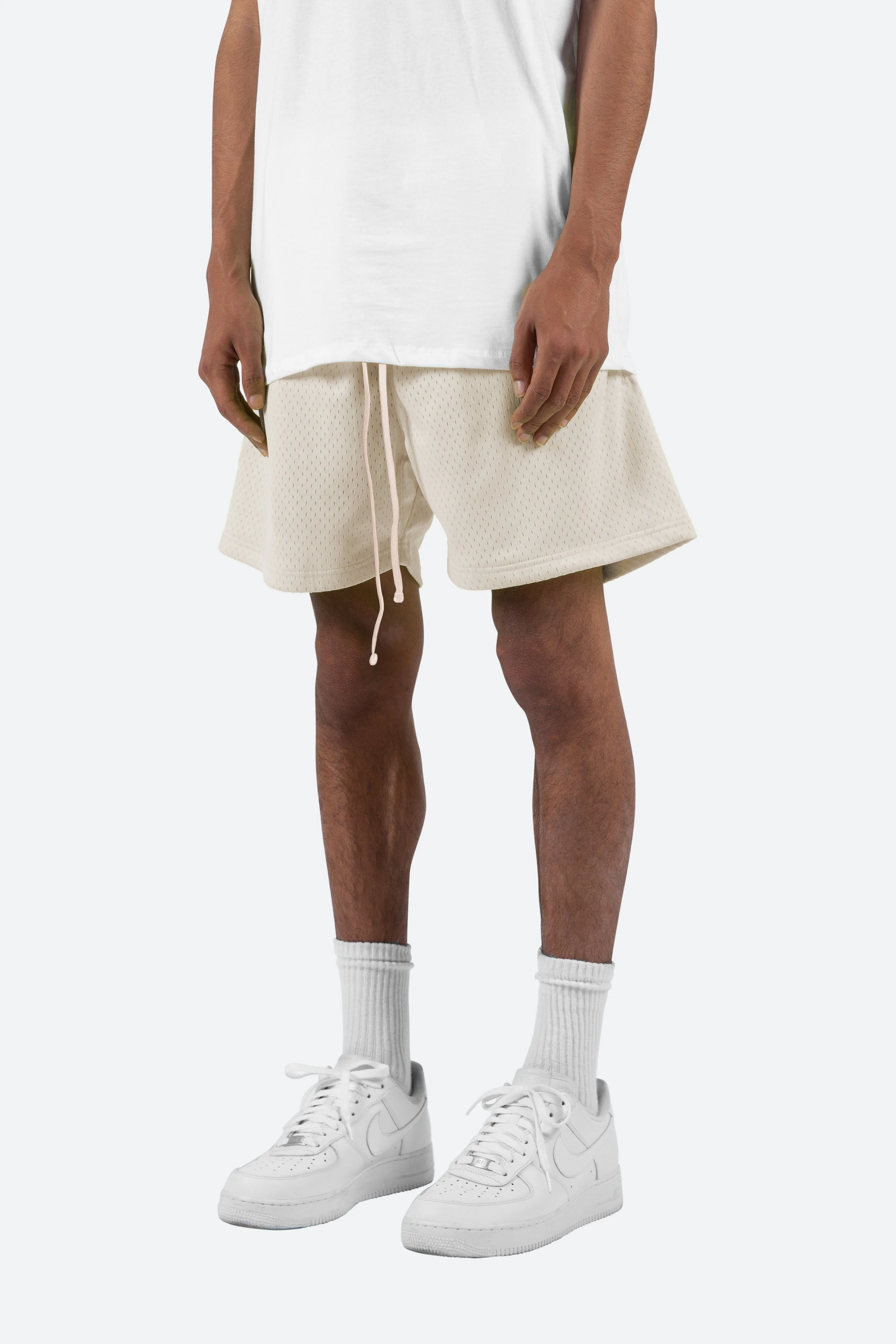 Athletic Mesh Shorts - Off White