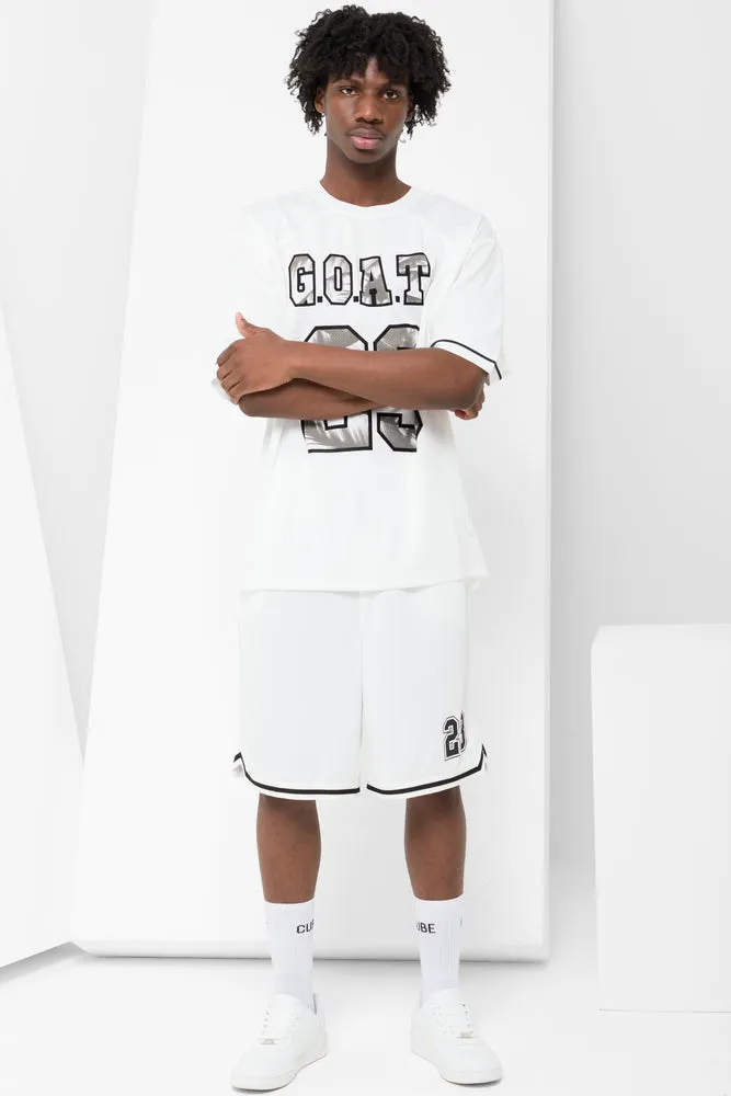 Basketball Short White