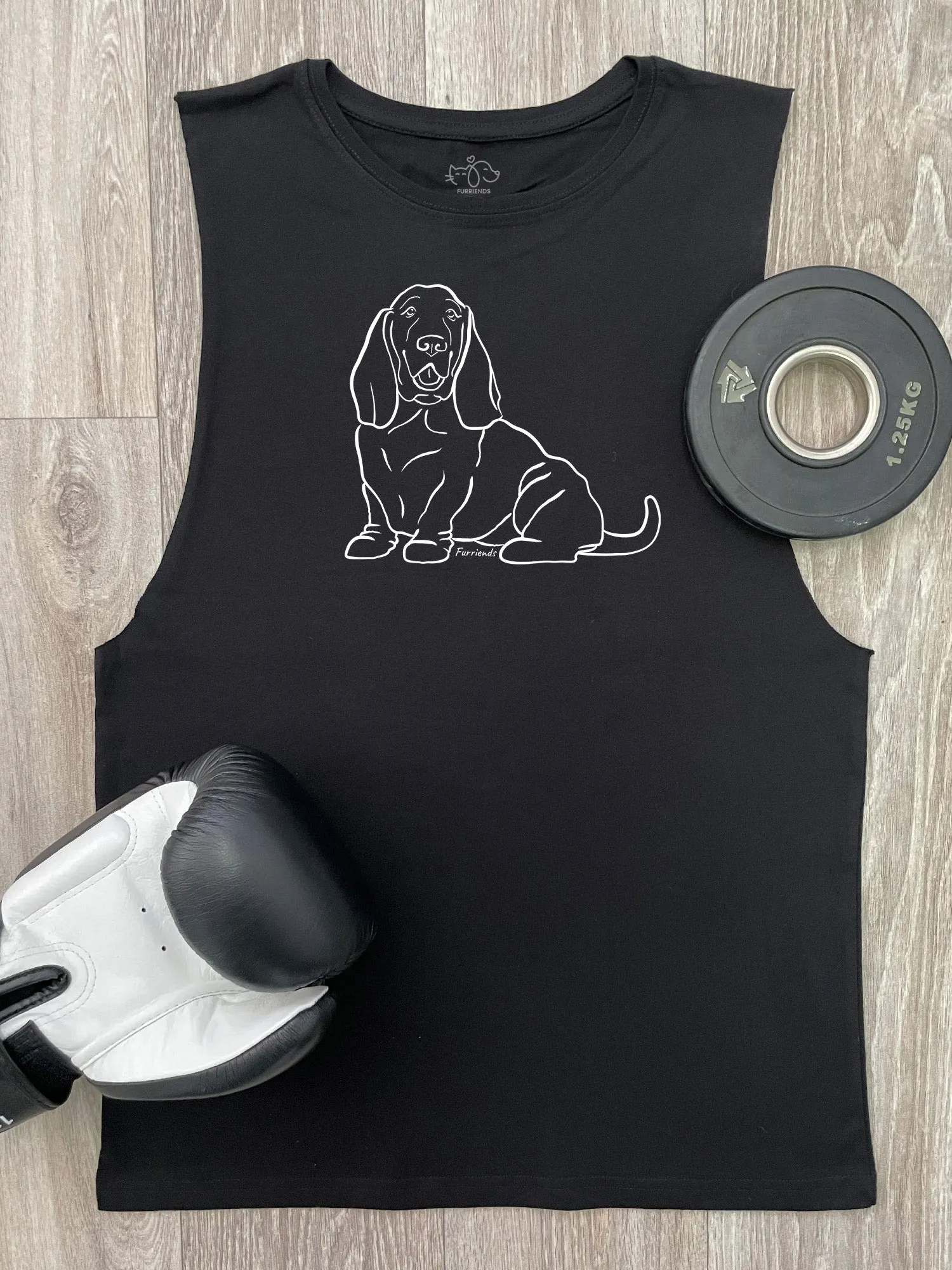 Basset Hound Axel Drop Armhole Muscle Tank