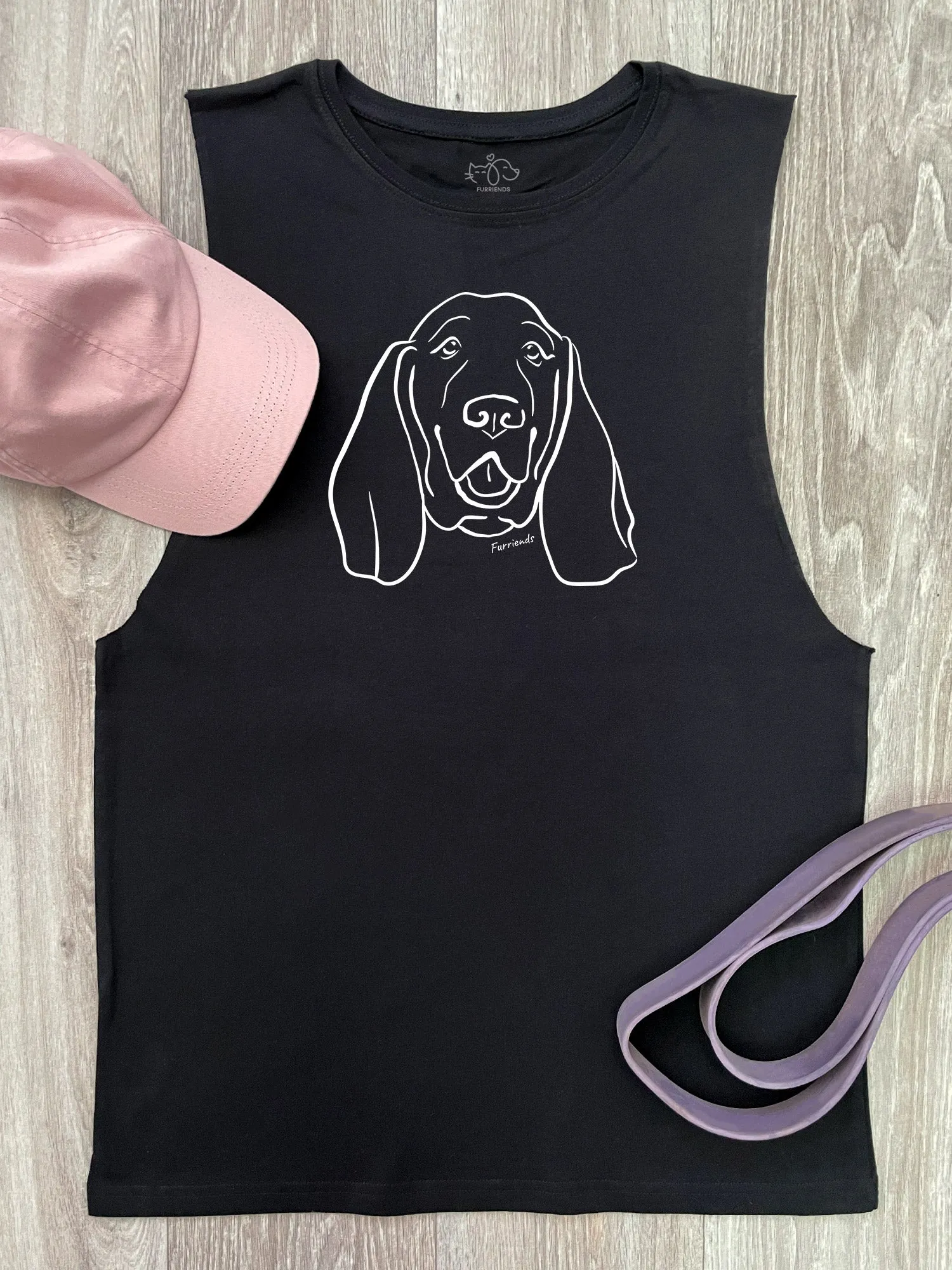 Basset Hound Axel Drop Armhole Muscle Tank