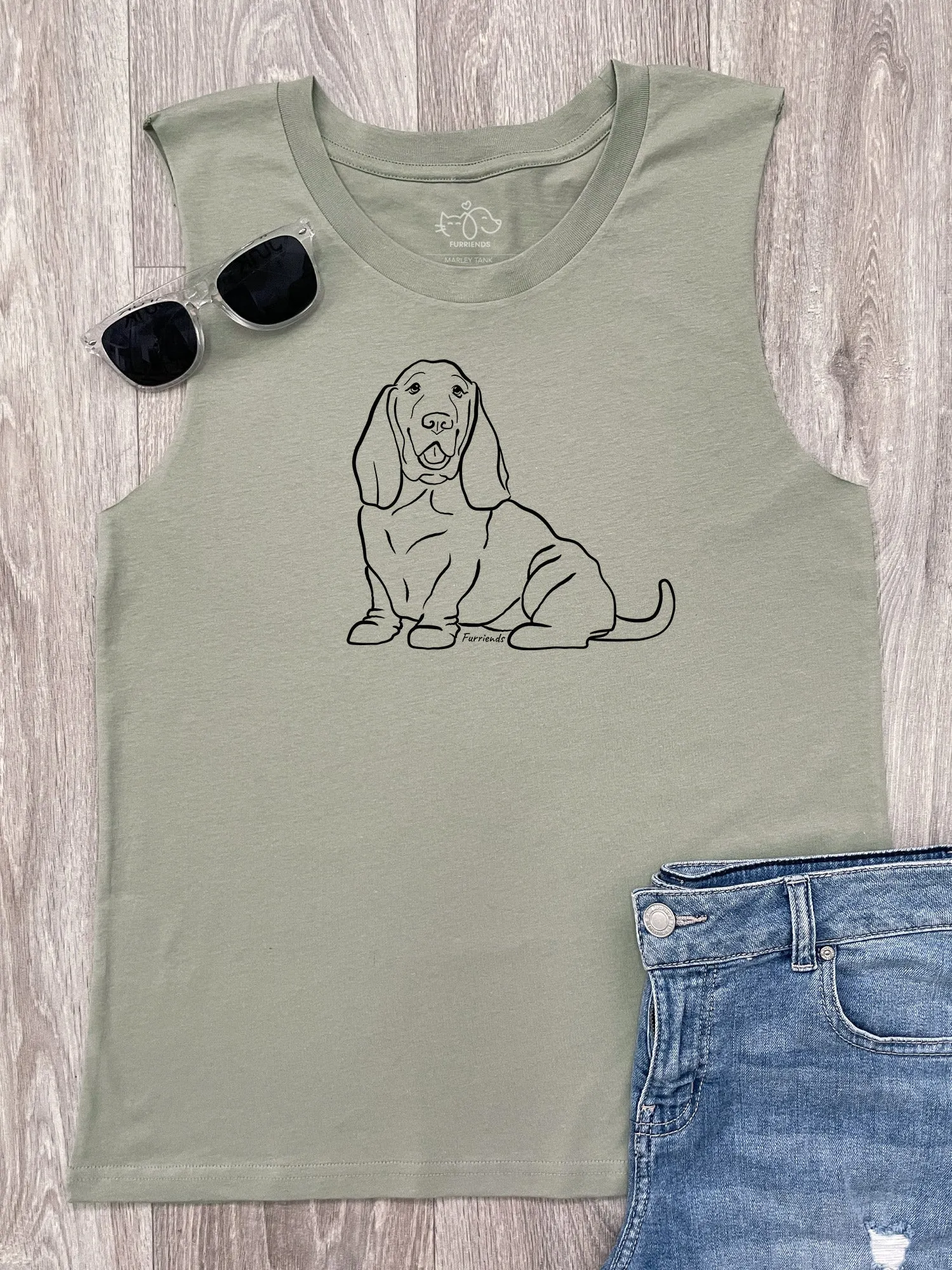 Basset Hound Marley Tank