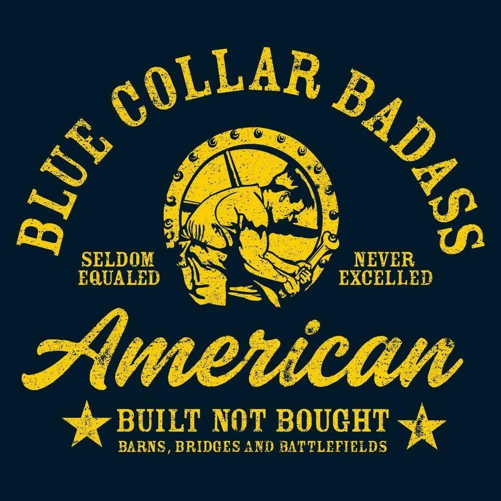 Blue Collar Badass T-Shirt - Midnight Navy