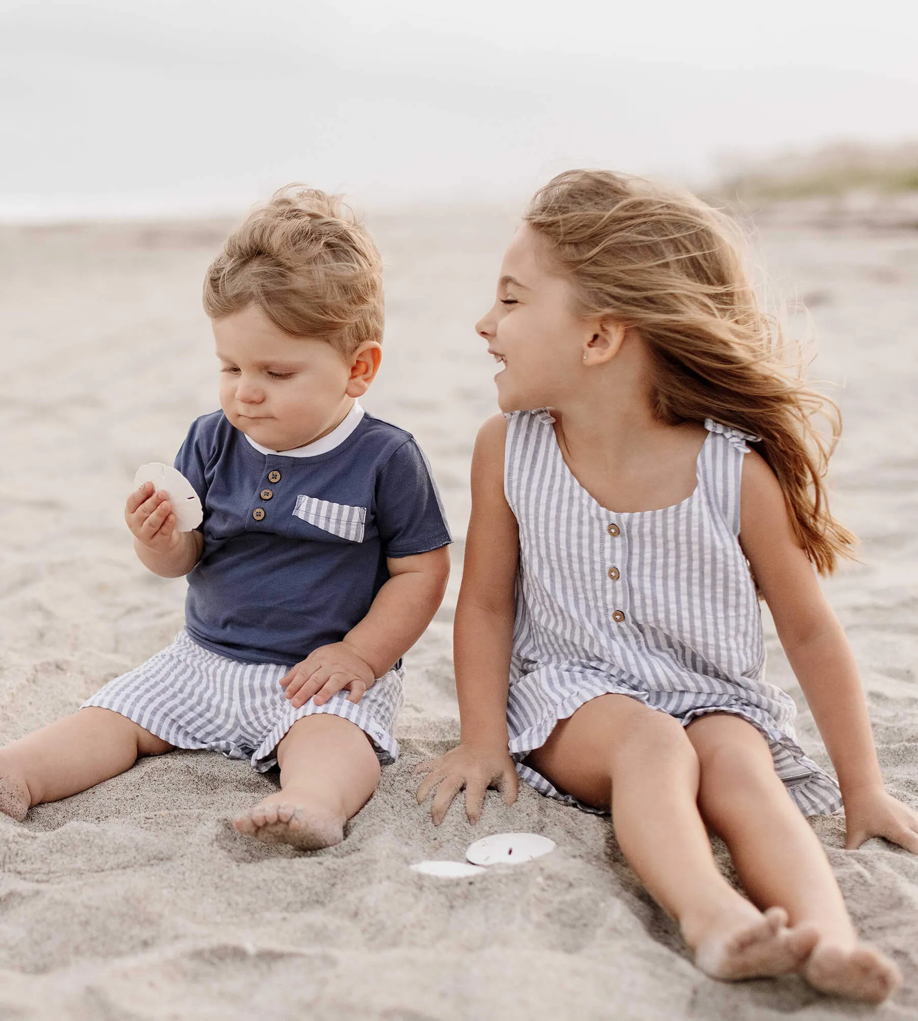 Burt's Bees Organic Henley Tee & Seersucker Short Set