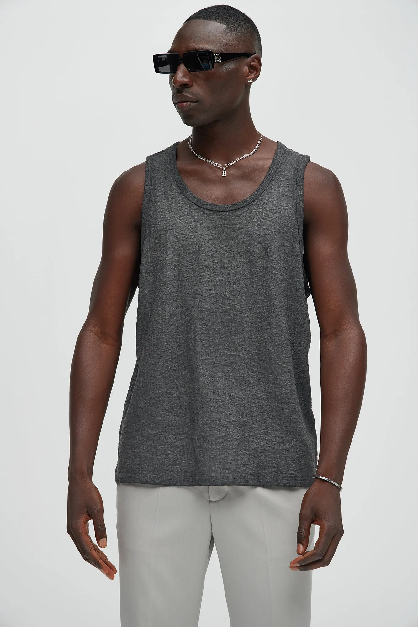 Calvin Washed Tank - Black