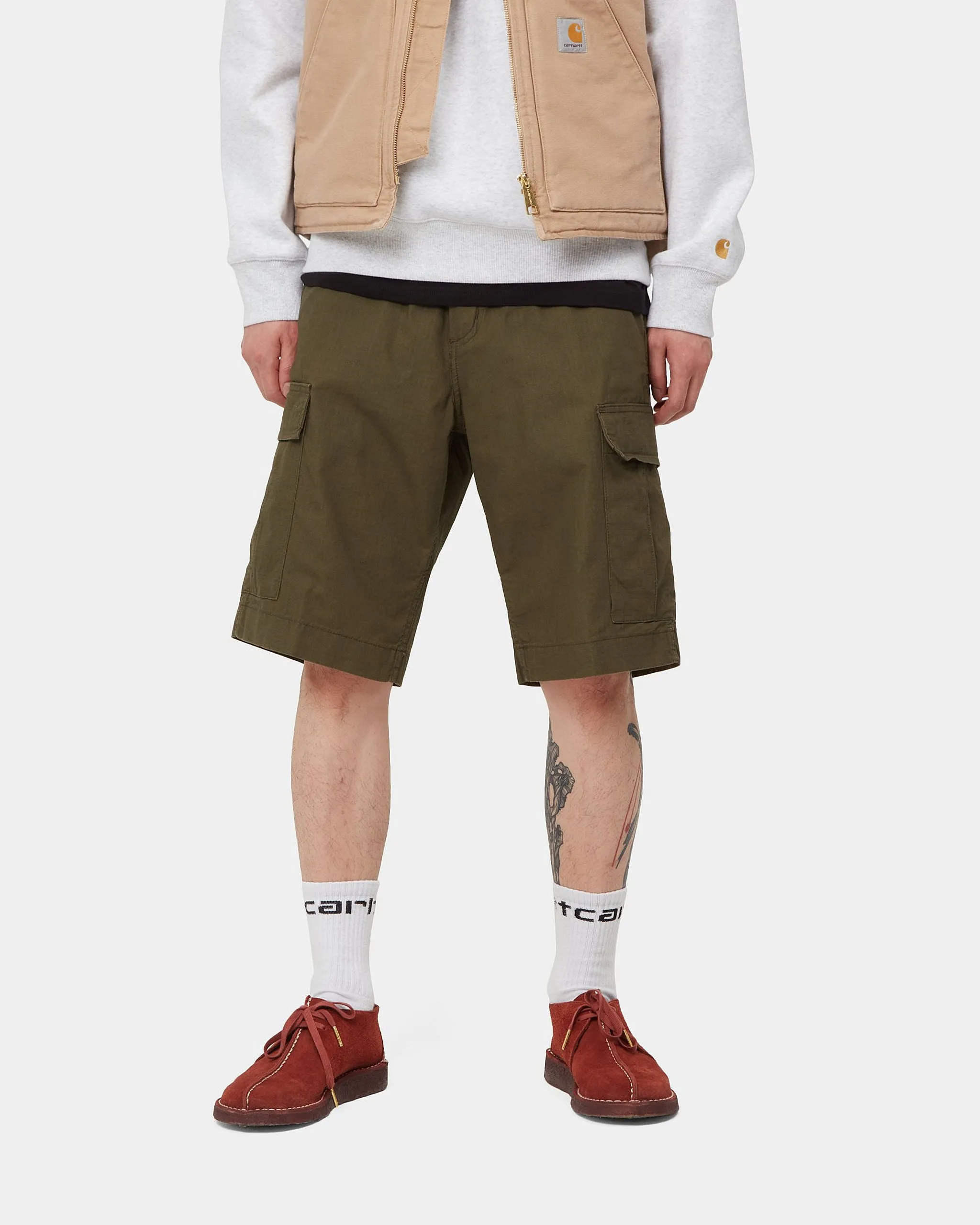 Carhartt WIP Regular Cargo Shorts - Cypress Rinsed