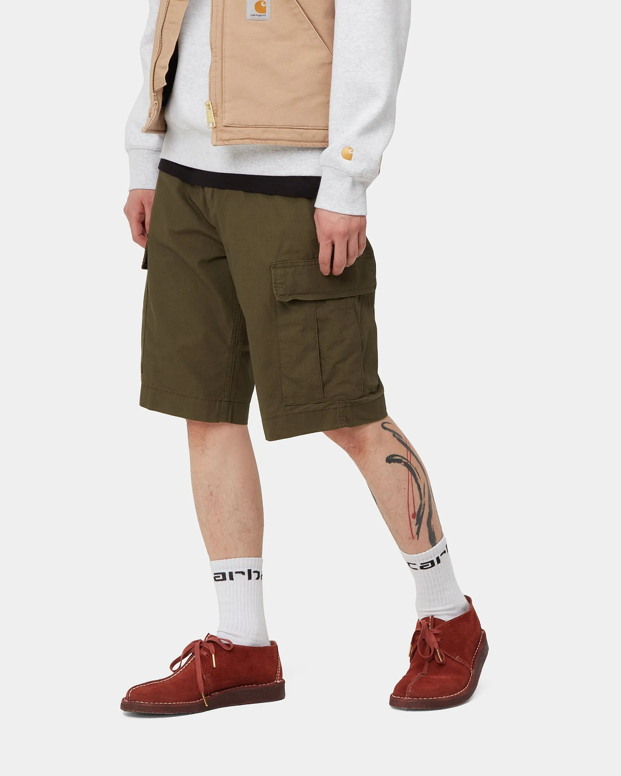 Carhartt WIP Regular Cargo Shorts - Cypress Rinsed