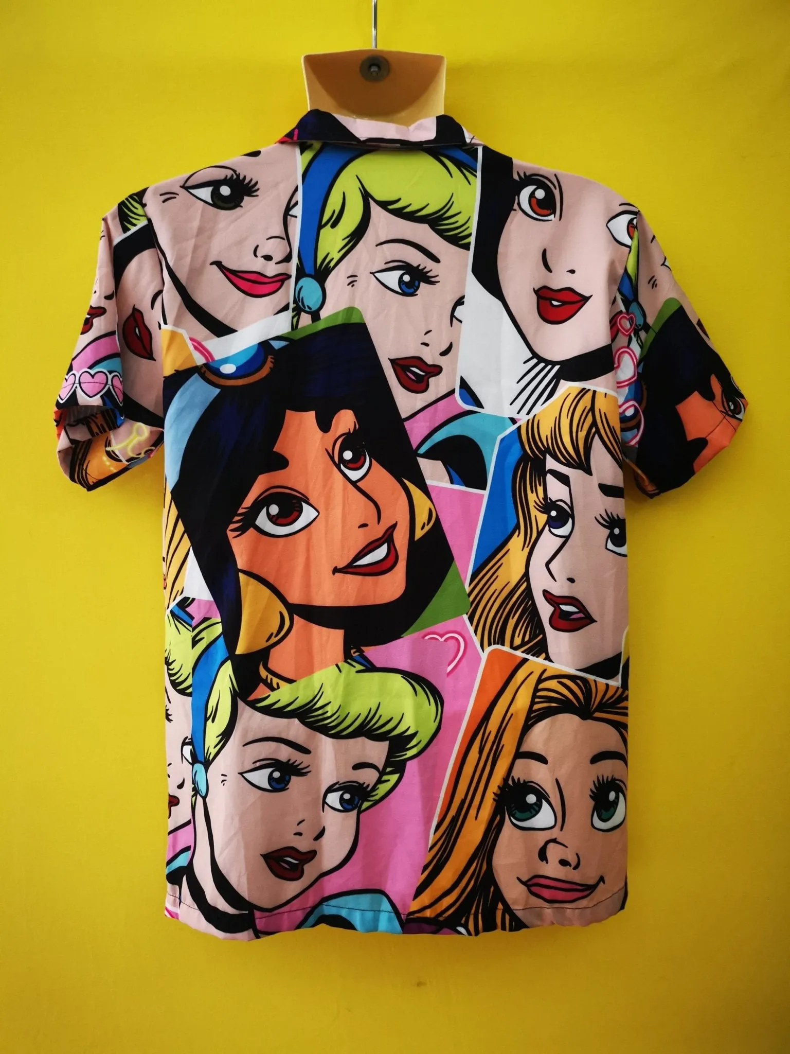 Cartoon Beauties Collar Shirt