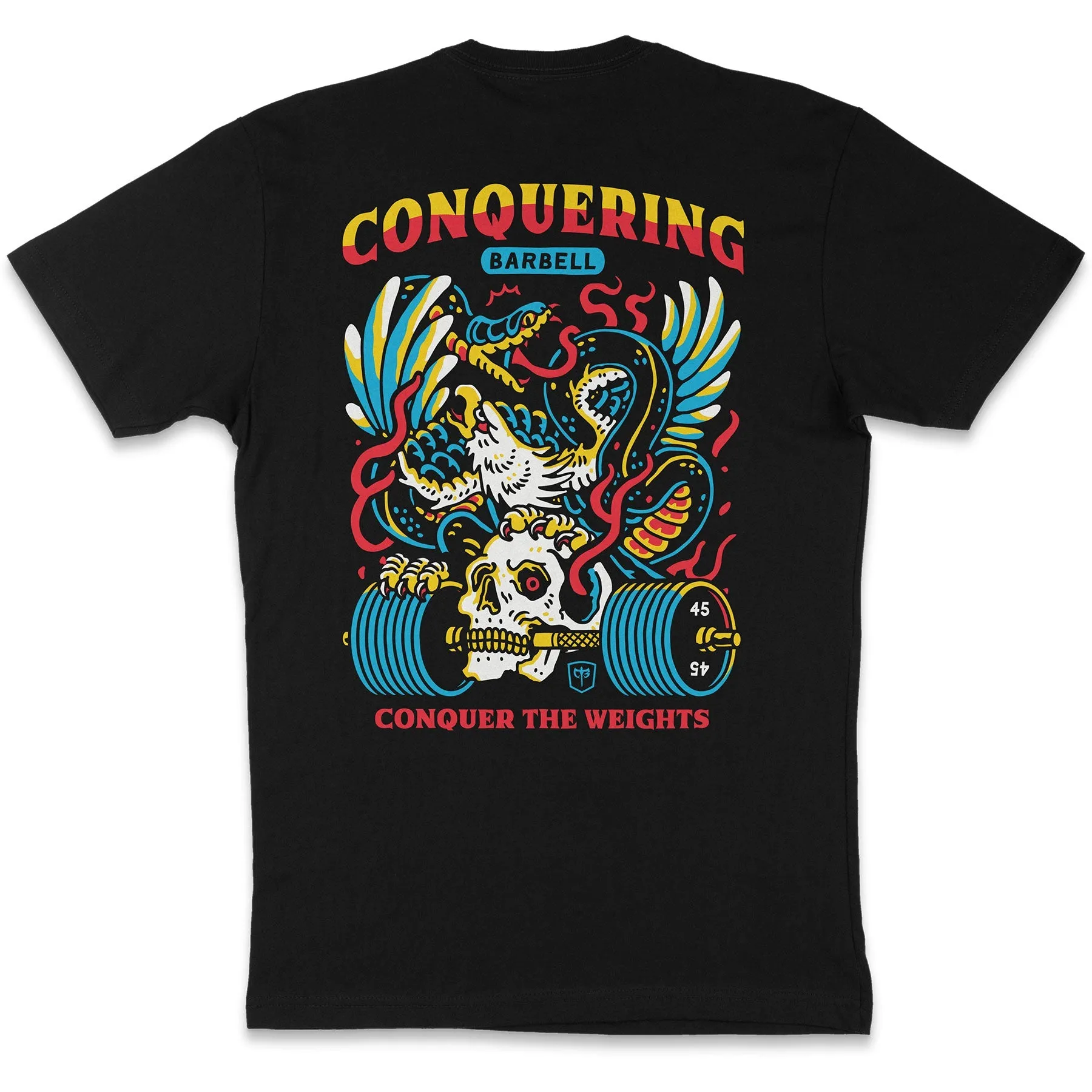 Conquer The Weights - Air Raid - Black Tee