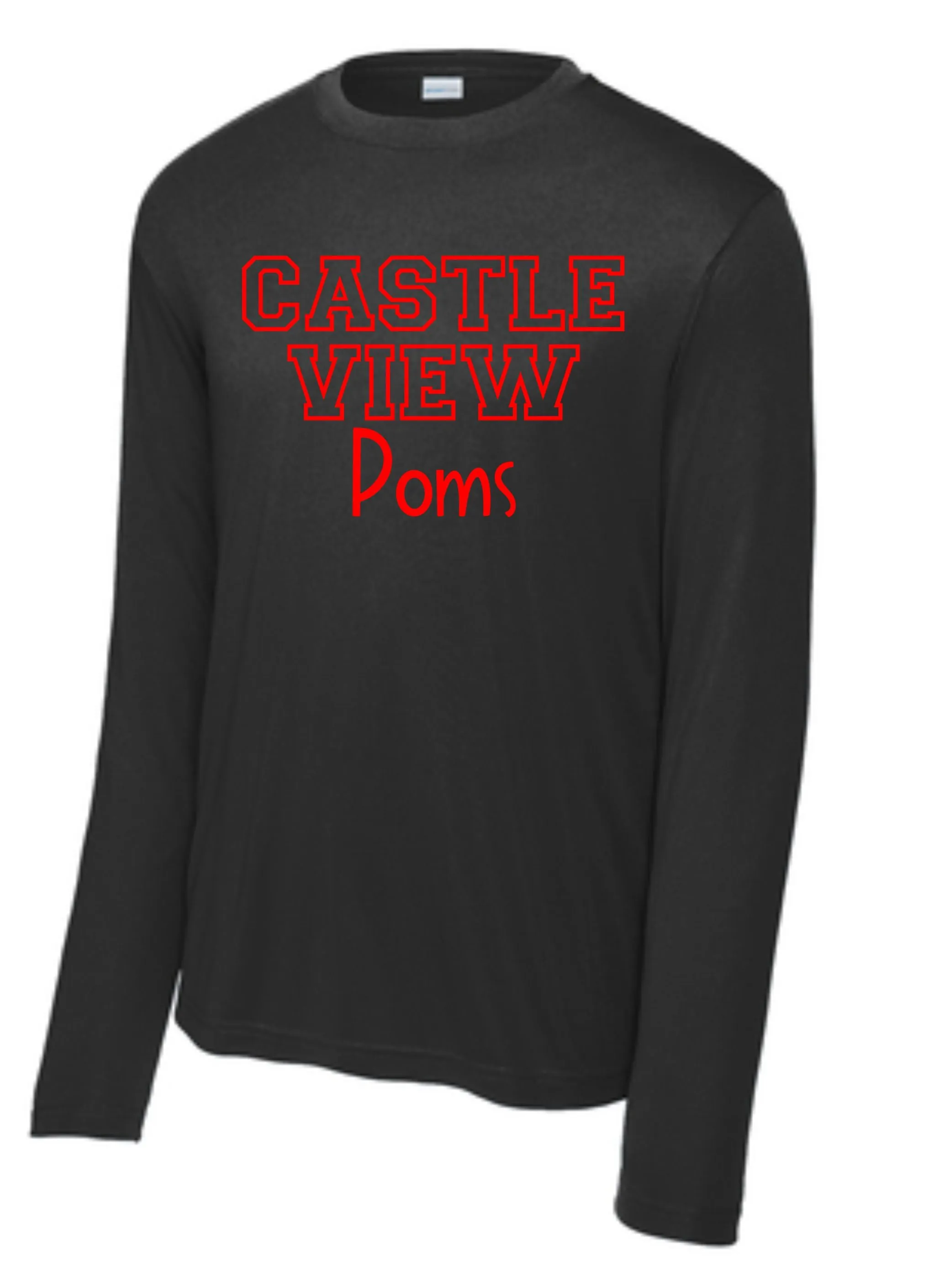 CV Poms Wicking Long Sleeve Tee- Youth, Ladies, Adult Sizes - 5 Designs