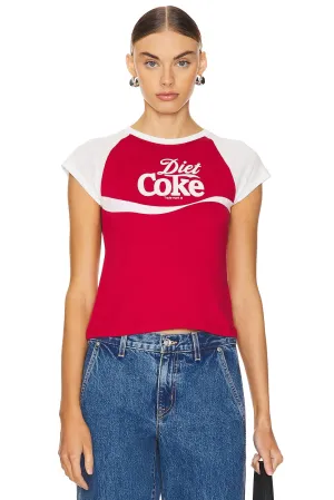 Diet Coke 94 - Raglan Baby Tee - Red & White