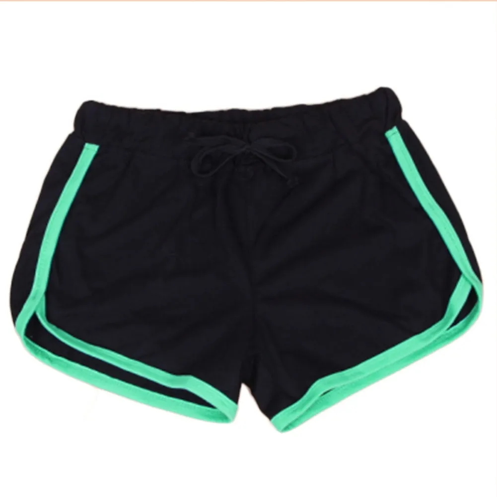 Esportes Fast Drying Drawstring Women Shorts Casual Anti Emptied Cotton Contrast Elastic Waist Correndo Short Pants