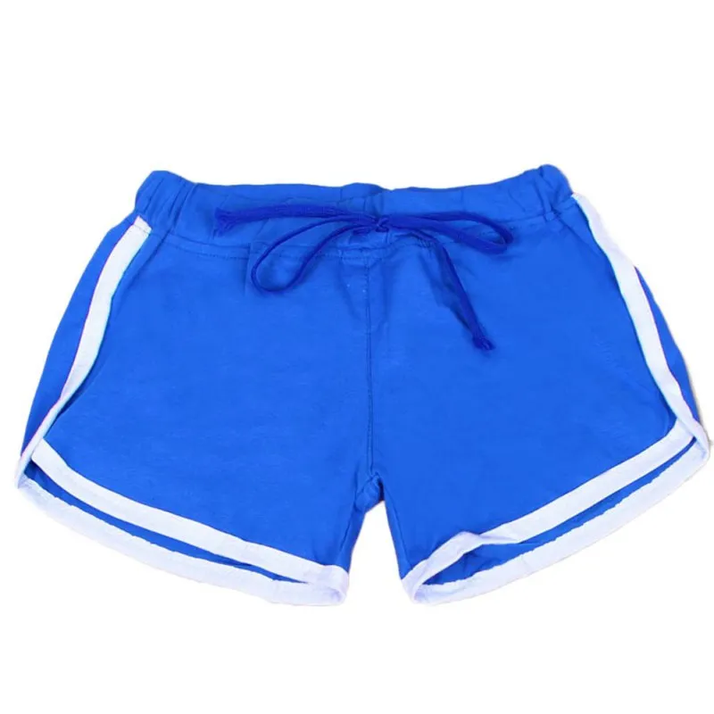 Esportes Fast Drying Drawstring Women Shorts Casual Anti Emptied Cotton Contrast Elastic Waist Correndo Short Pants