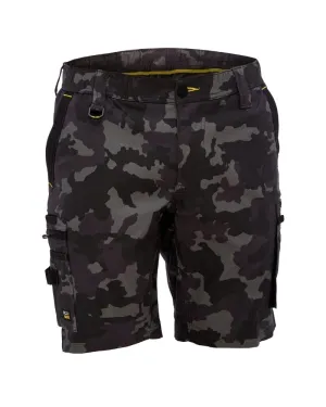 Flex and Move Stretch Canvas Cargo Short - Charcoal Camo