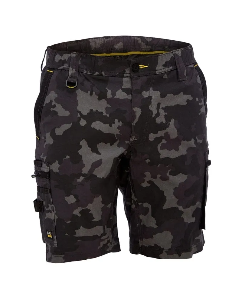 Flex and Move Stretch Canvas Cargo Short - Charcoal Camo