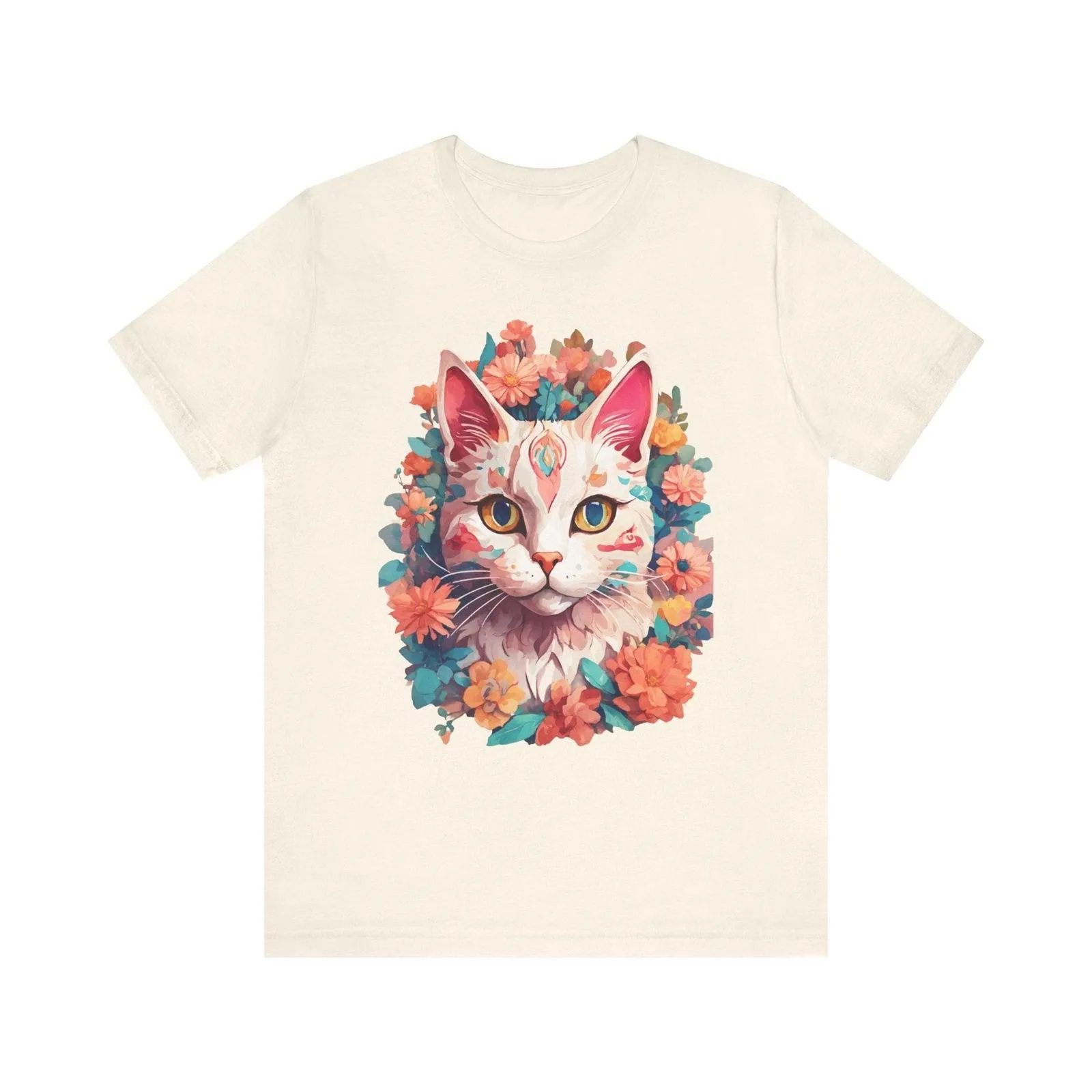 Flower Blossom Cat T Shirt