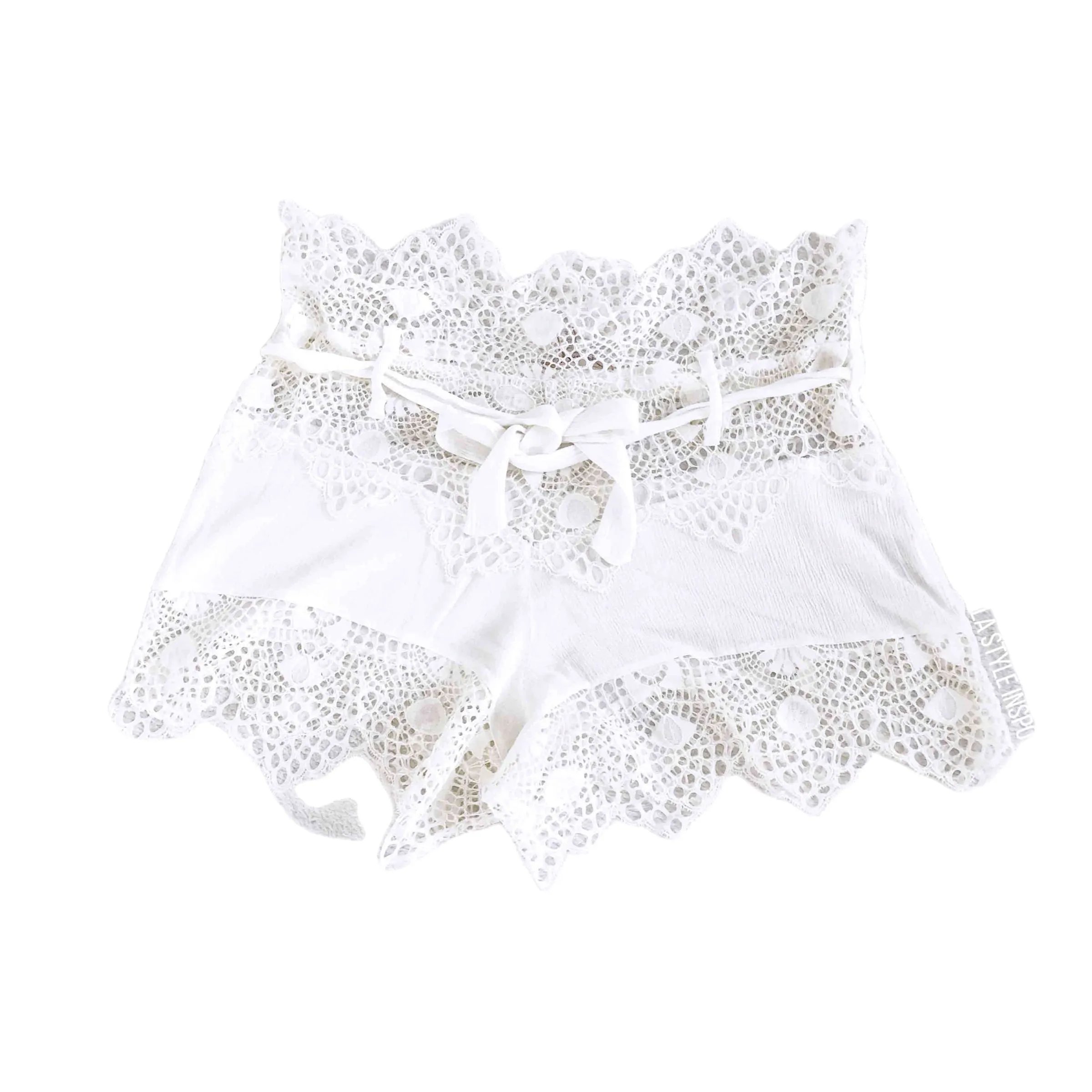 For Love and Lemons Caracas Lace Shorts Boho White Size Size Small