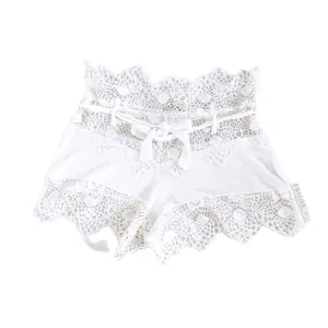 For Love and Lemons Caracas Lace Shorts Boho White Size Size Small