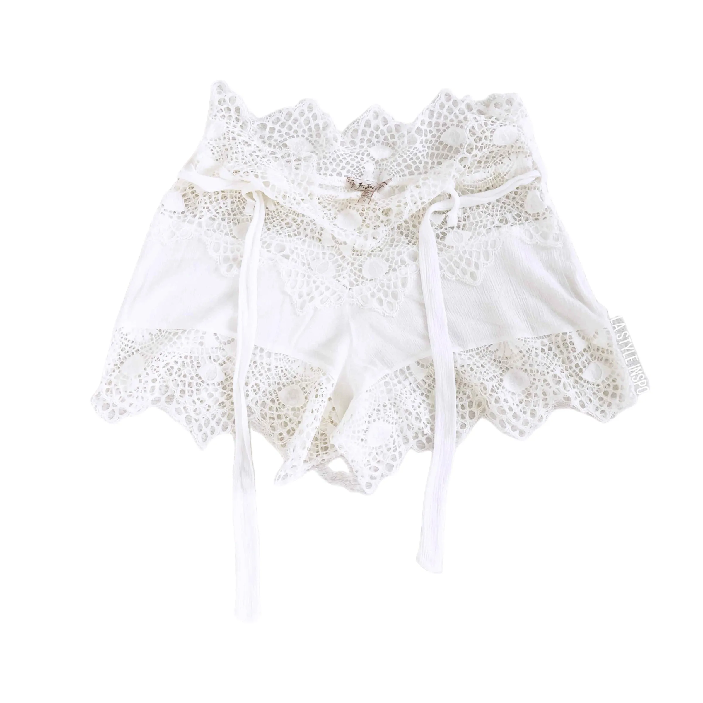 For Love and Lemons Caracas Lace Shorts Boho White Size Size Small