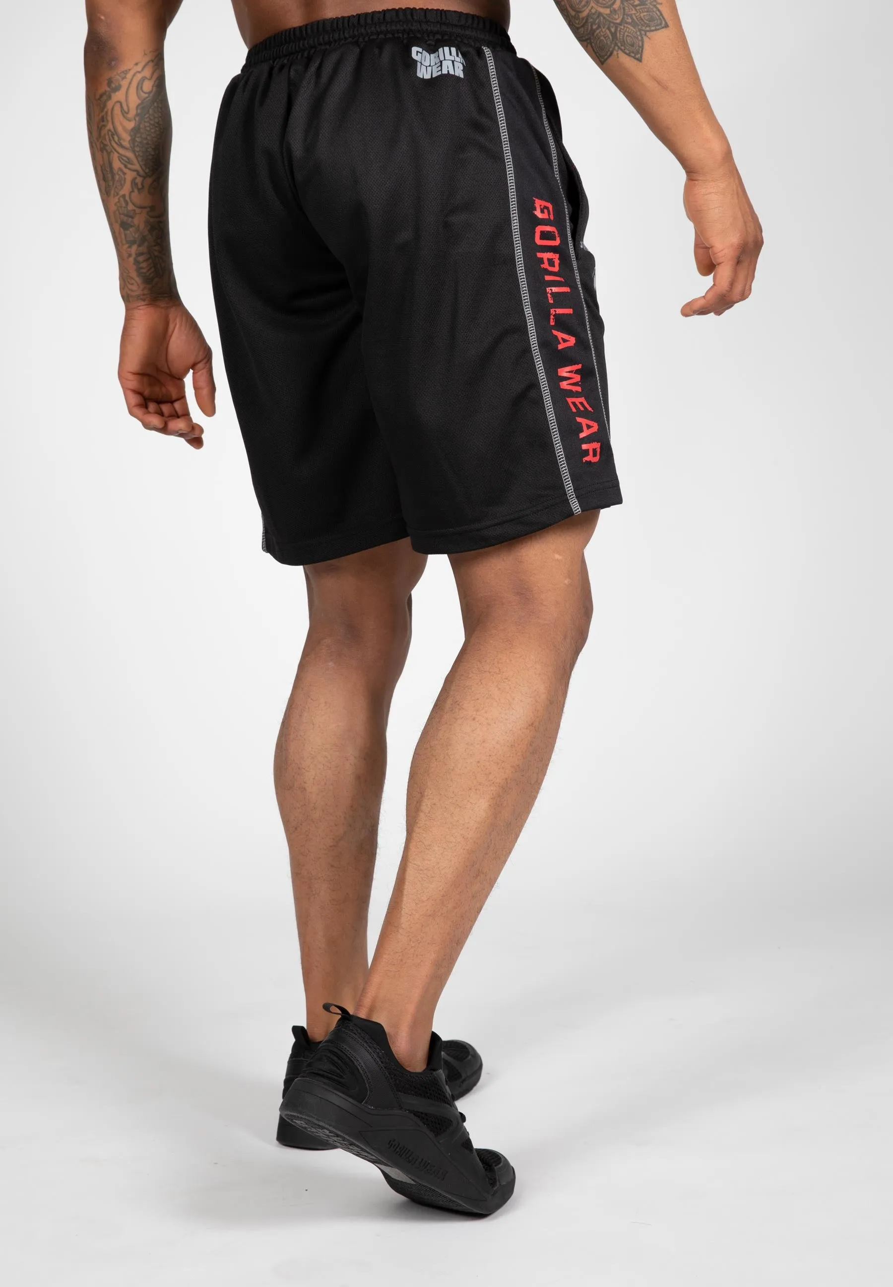 Functional Mesh Shorts - Black/Red