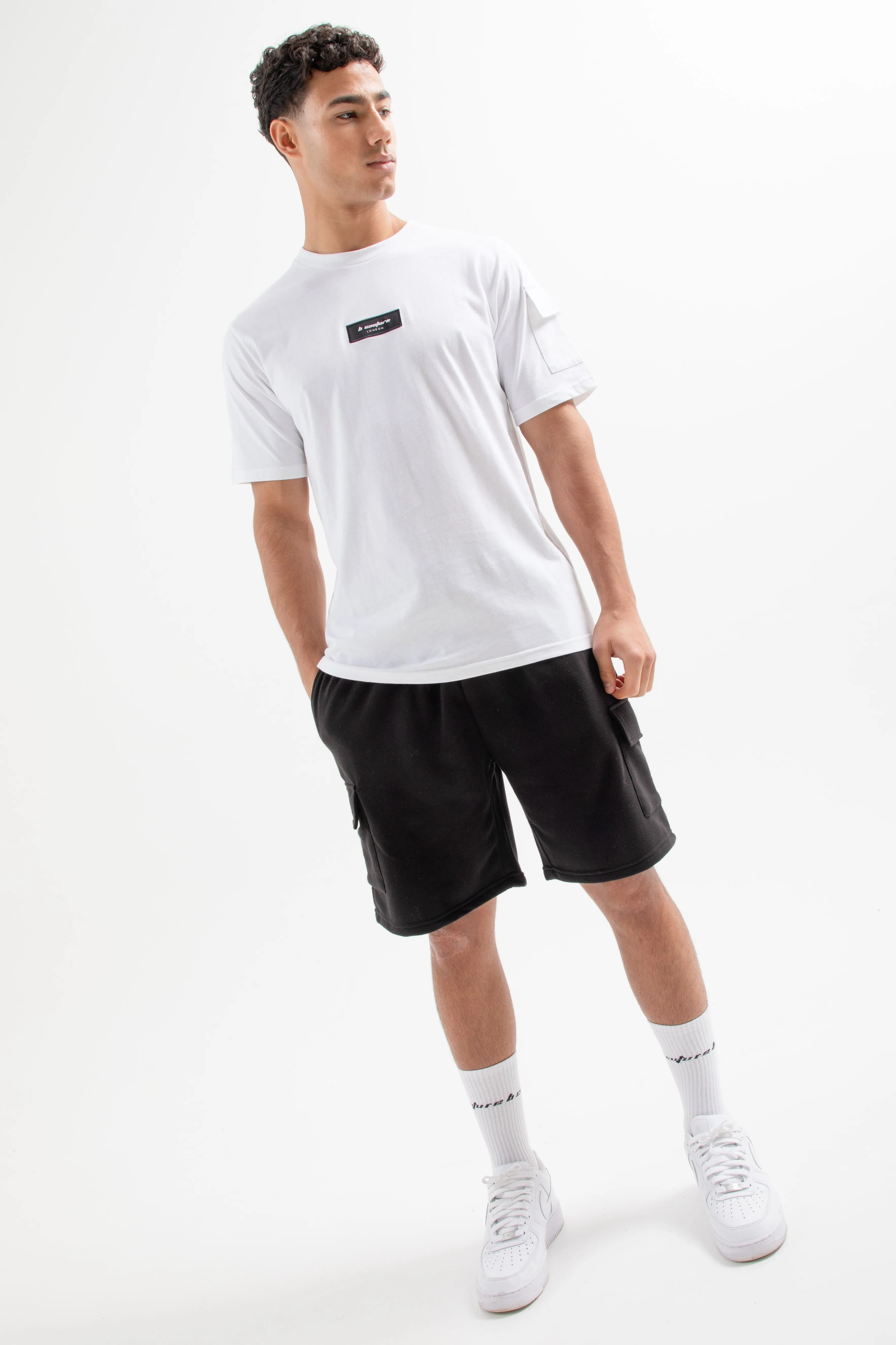 Hampden Jersey Cargo Shorts  - Black