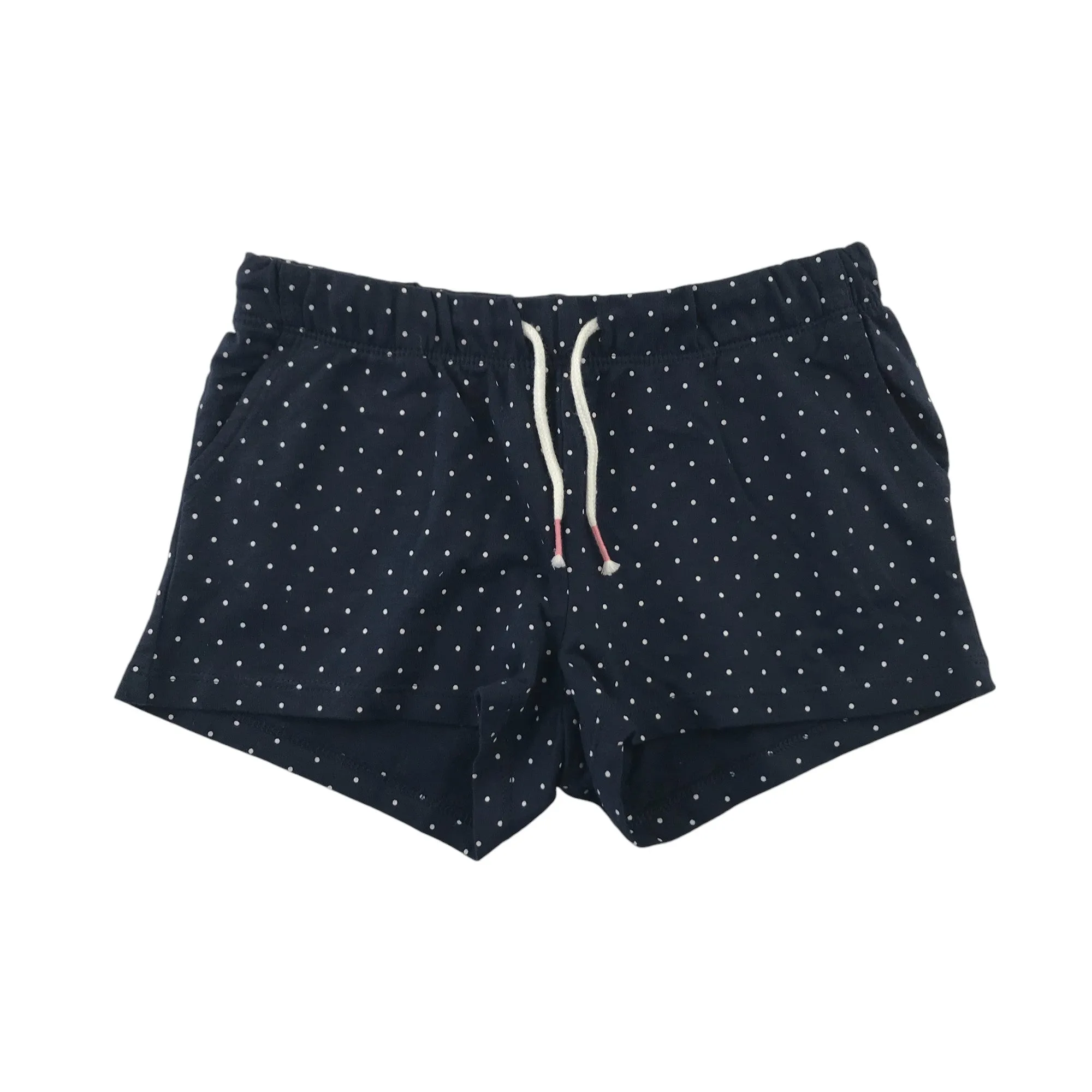 H&M shorts 6-7 years navy blue polka dot pattern organic cotton