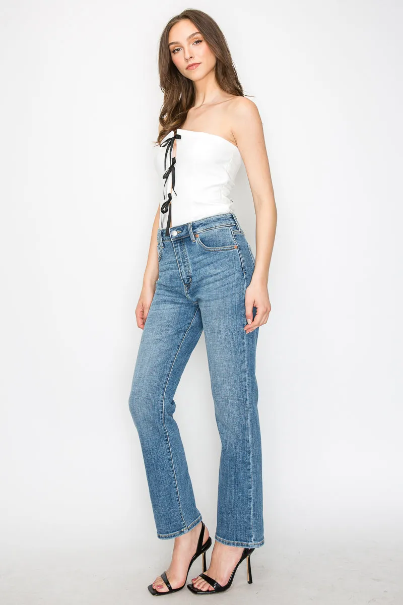 High Rise Straight Leg Jeans