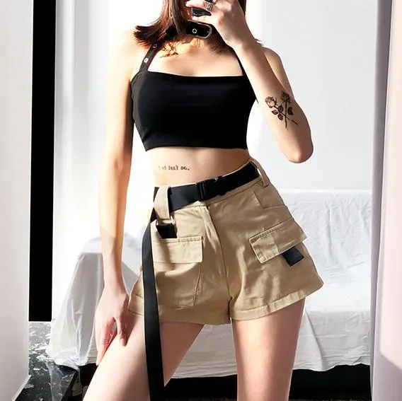 High Waist Multi Pocket Shorts SD00861