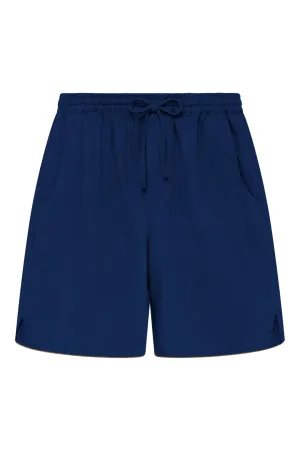 Jerry Linen Shorts Navy Blue