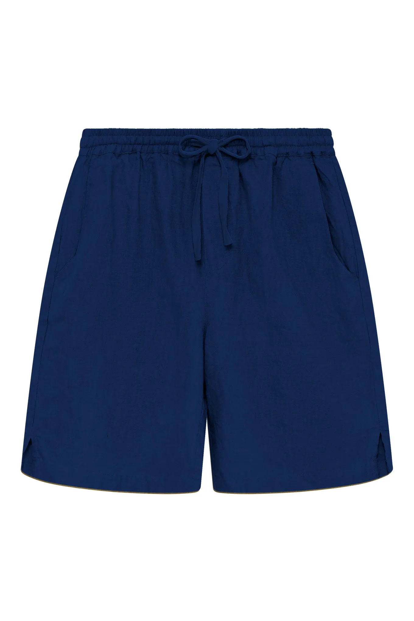 Jerry Linen Shorts Navy Blue