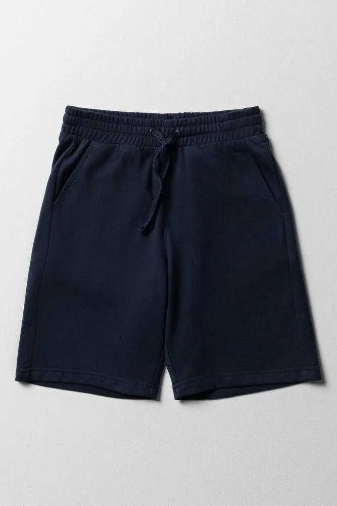 Knit Shorts Navy