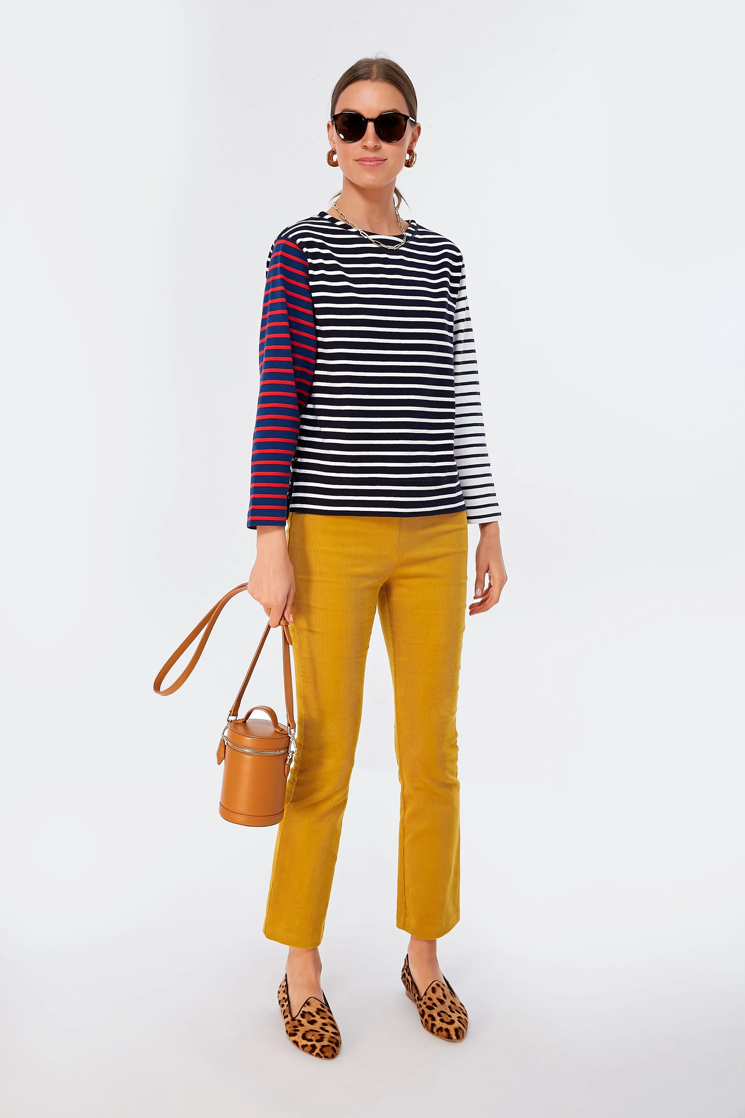 Lakeside Stripe Mixed Tee