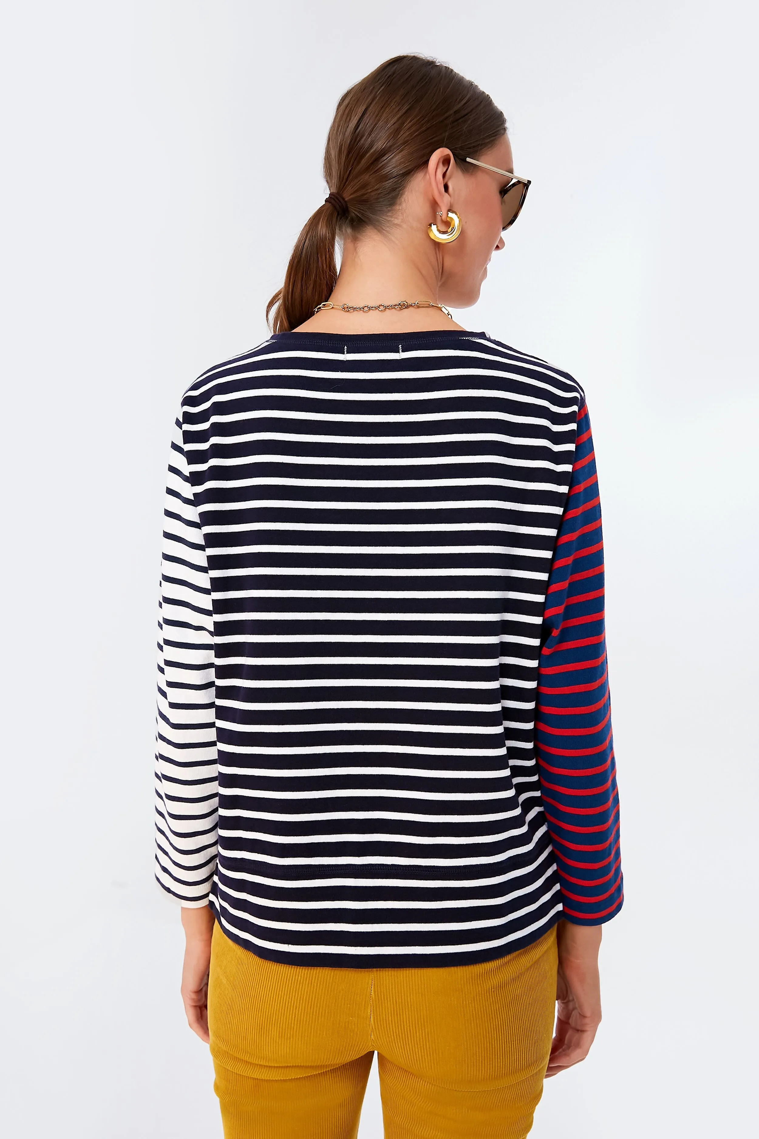 Lakeside Stripe Mixed Tee