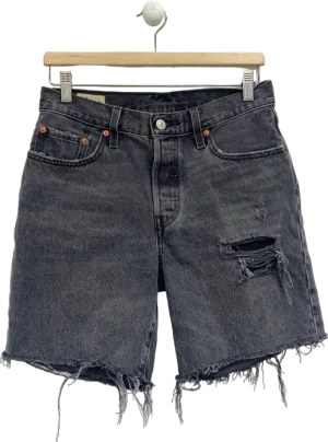 Levi's Grey Denim Distressed Shorts W 27