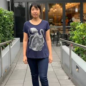 Lunar Octopus Navy Women's Tee