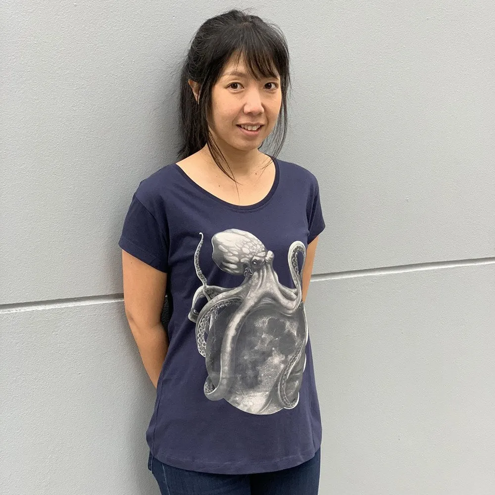 Lunar Octopus Navy Women's Tee