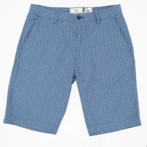 Men's Blue Check Chino Summer Shorts