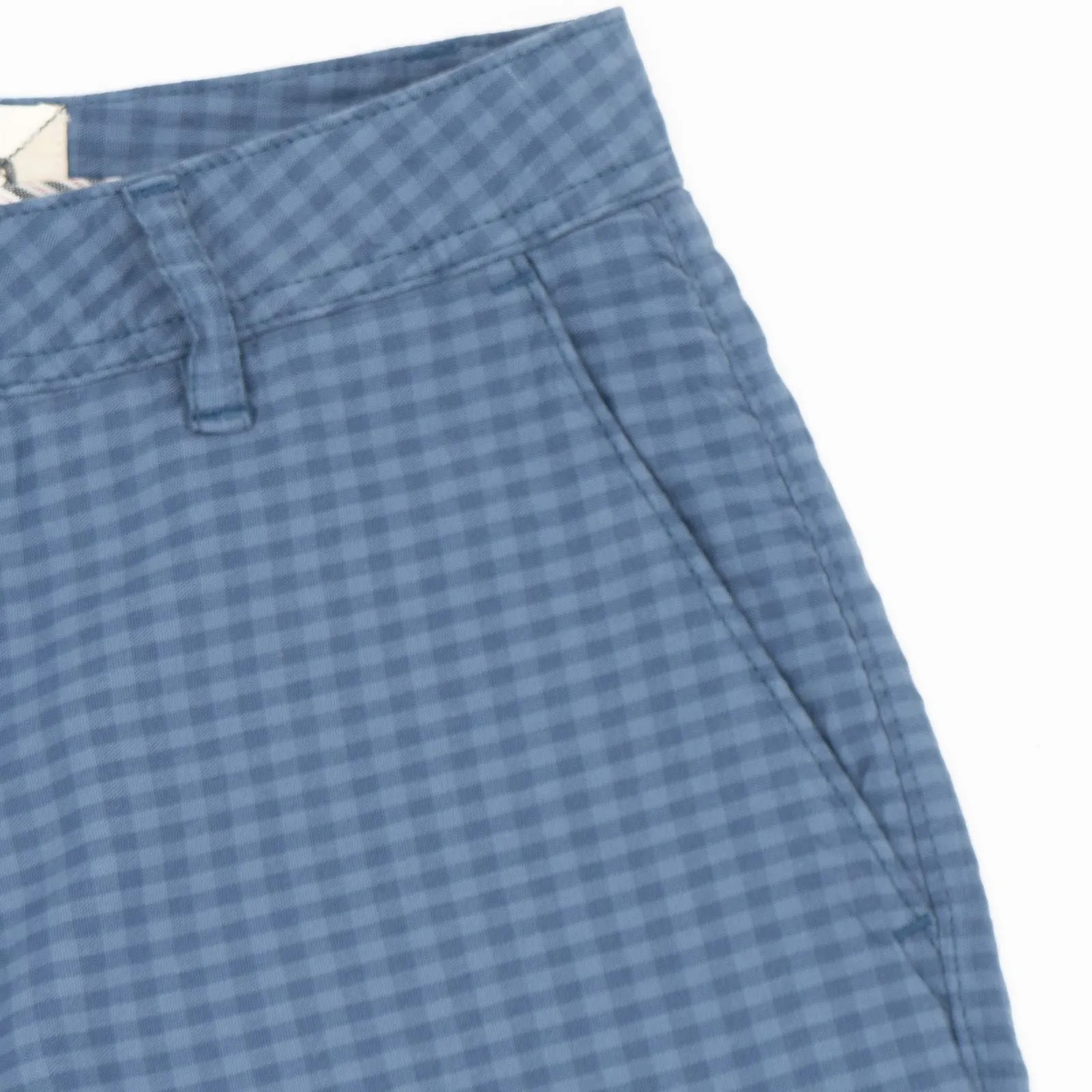 Men's Blue Check Chino Summer Shorts