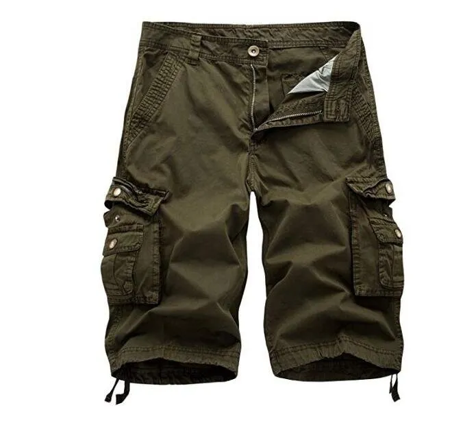 Mens Cotton Relaxed Fit Fit Outdoor Camouflage Camo Cargo Shorts