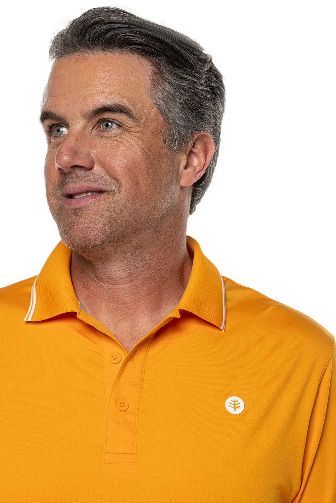 Men's Erodym Long Sleeve Golf Polo | Apricot Crush