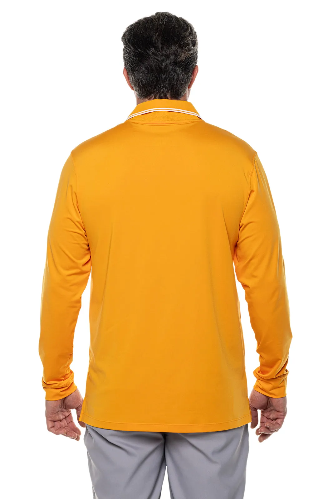 Men's Erodym Long Sleeve Golf Polo | Apricot Crush