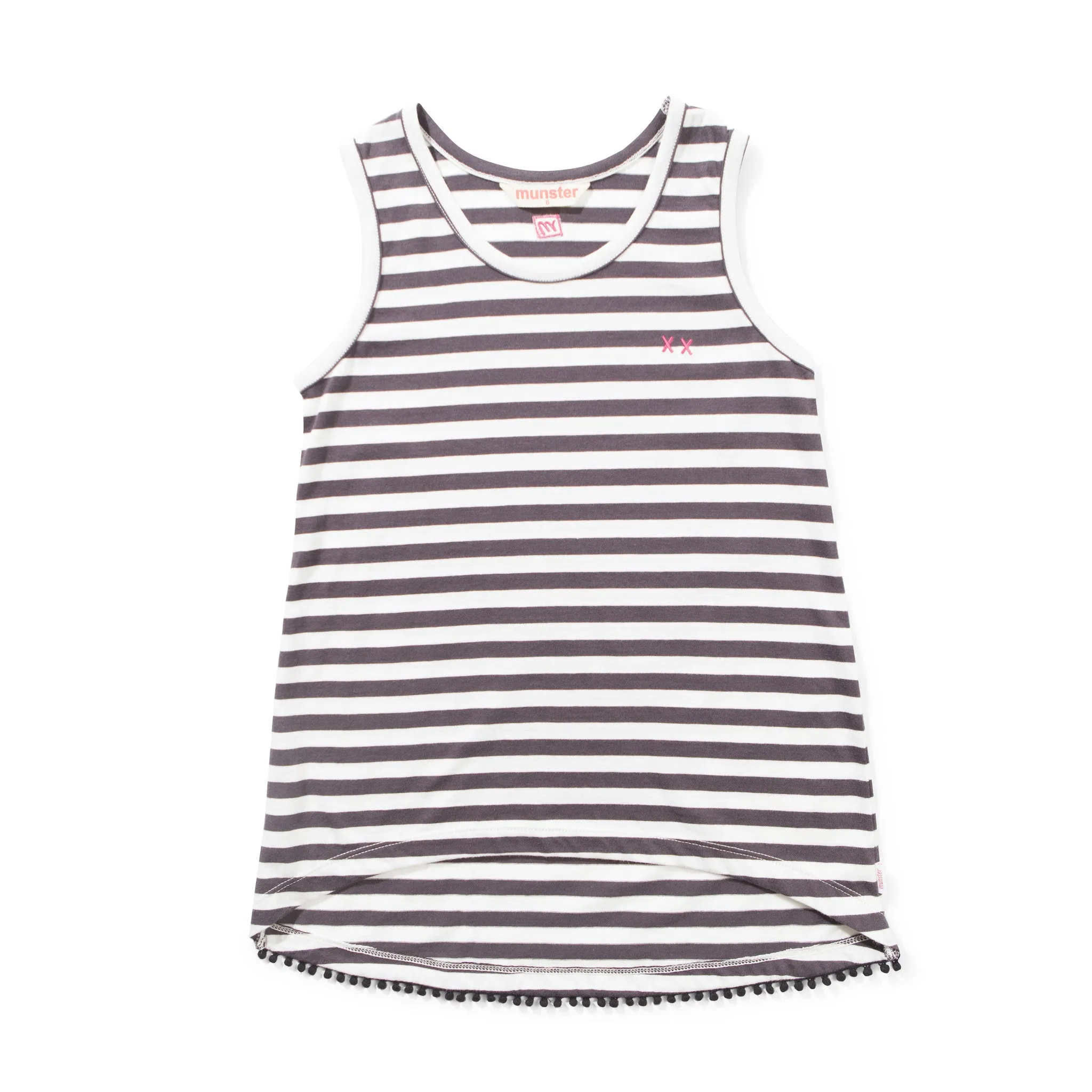 Missie Munster Stripe Triple Crosses Tee