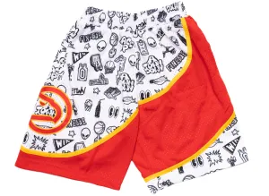 Mitchell & Ness NBA 1986 Hawks Doodle Swingman Shorts