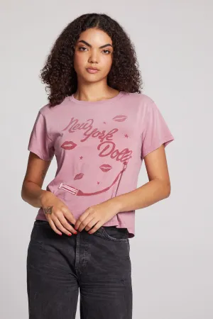 New York Dolls Script Logo Crewneck Tee