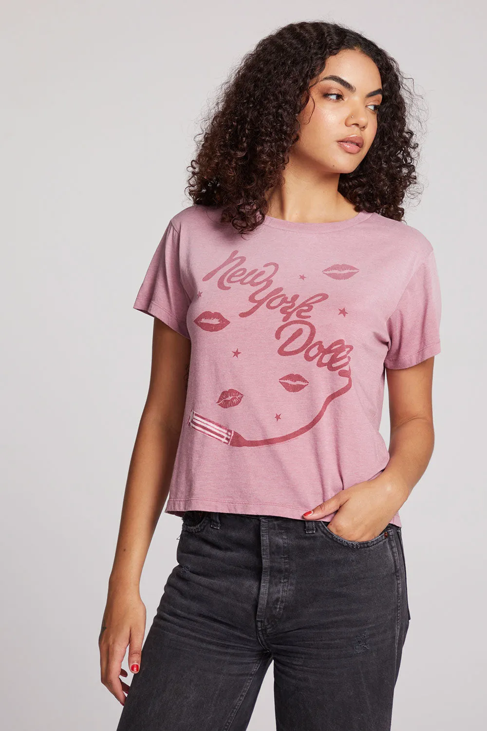 New York Dolls Script Logo Crewneck Tee