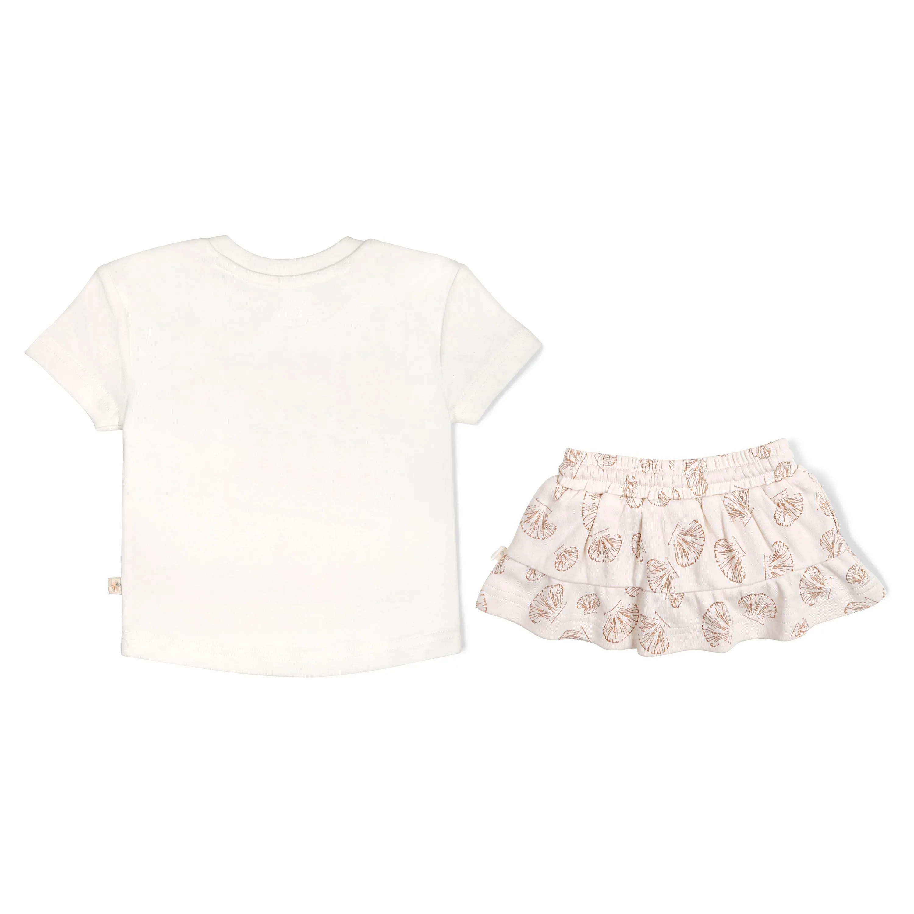 Organic Girls Tee and Skort Outfit | Seashells