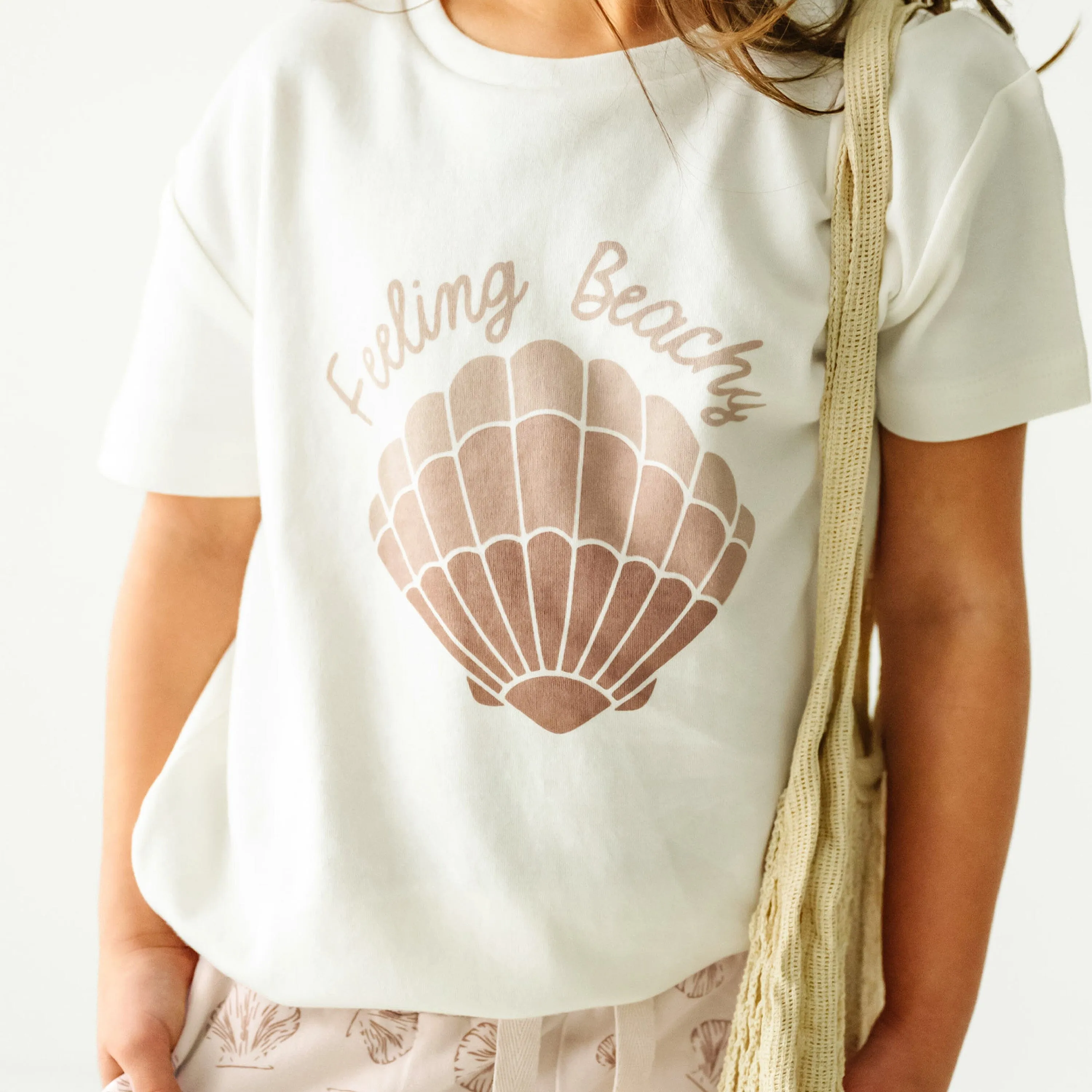 Organic Girls Tee and Skort Outfit | Seashells