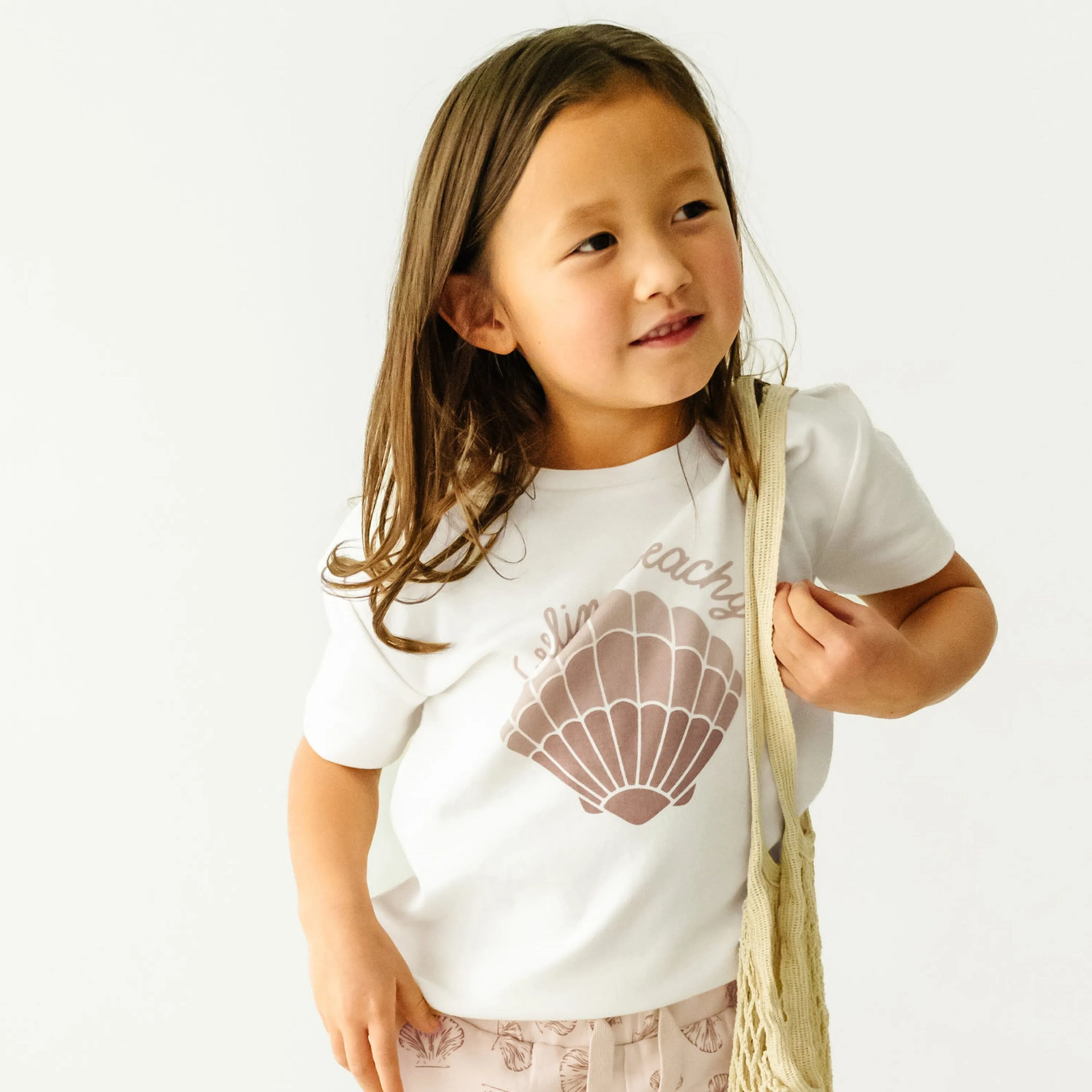 Organic Girls Tee and Skort Outfit | Seashells